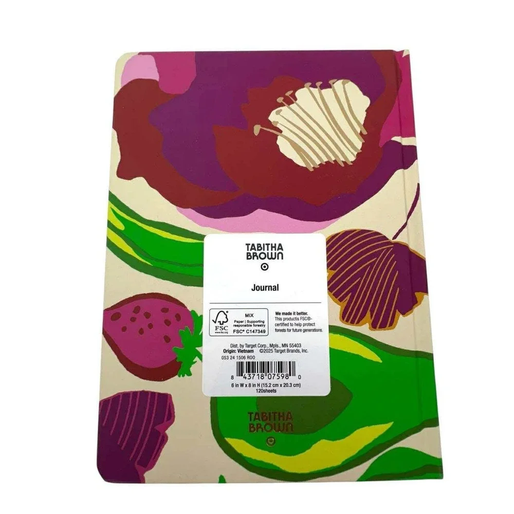 Tabitha Brown Gratitude Business Journal Floral 6x8 Target 120 Sheets NEW‎